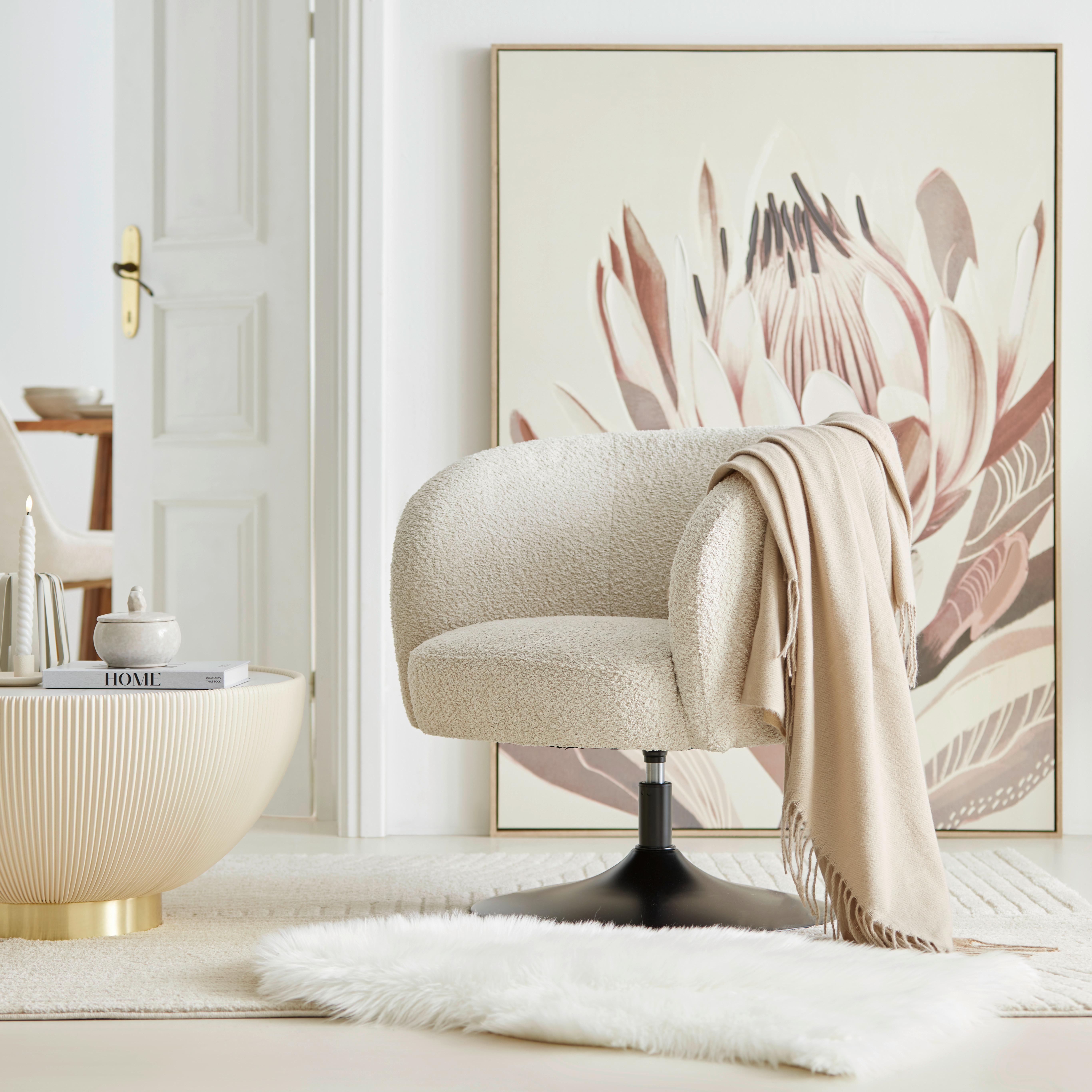 SNURRSTOL GIRO -TREND- - beige/svart, Modern, metall/textil (67/68/73cm) - Premium Living
