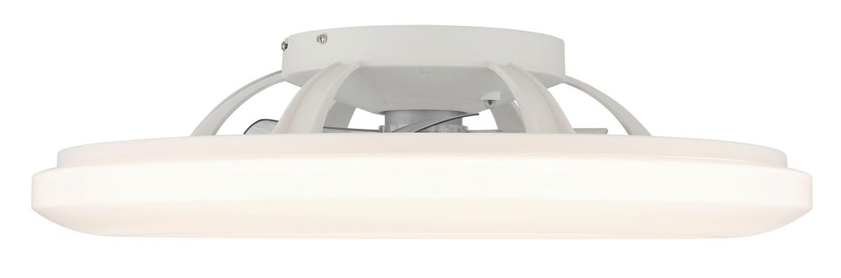 DECKENVENTILATOR 03649S - Weiss/Schwarz, Konventionell, Kunststoff (59,5/15,4cm) - Globo