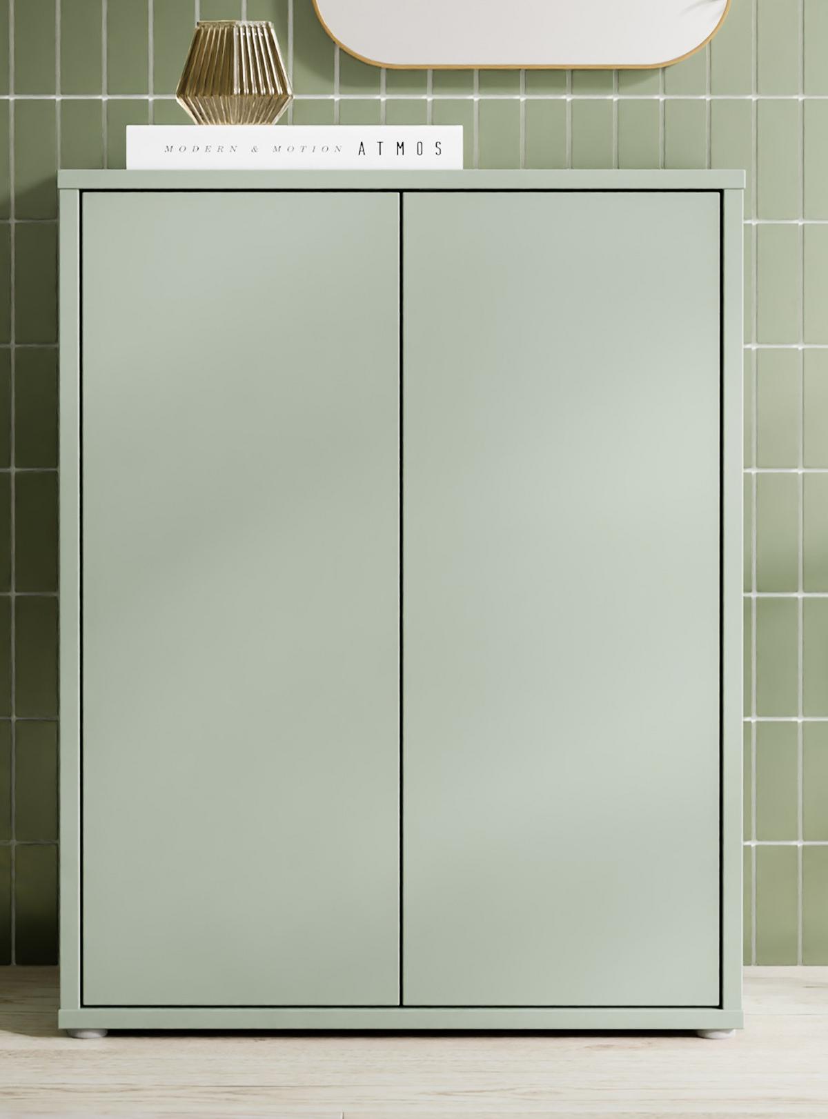 Omara Za Čevlje Alice, Žajbljevo Zelena - siva/žajbljevo zelena, Moderno, umetna masa/leseni material (74,5/99,1/34,9cm) - Xora