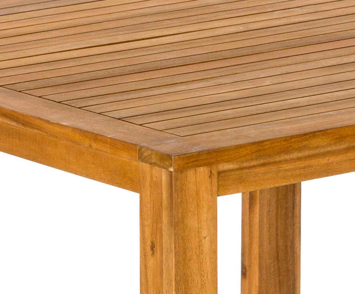 Gartentisch Paraiba Akazie Natur ca. 110x75x110cm - Akaziefarben, ROMANTIK / LANDHAUS, Holz (110/110/75cm) - Gardenson