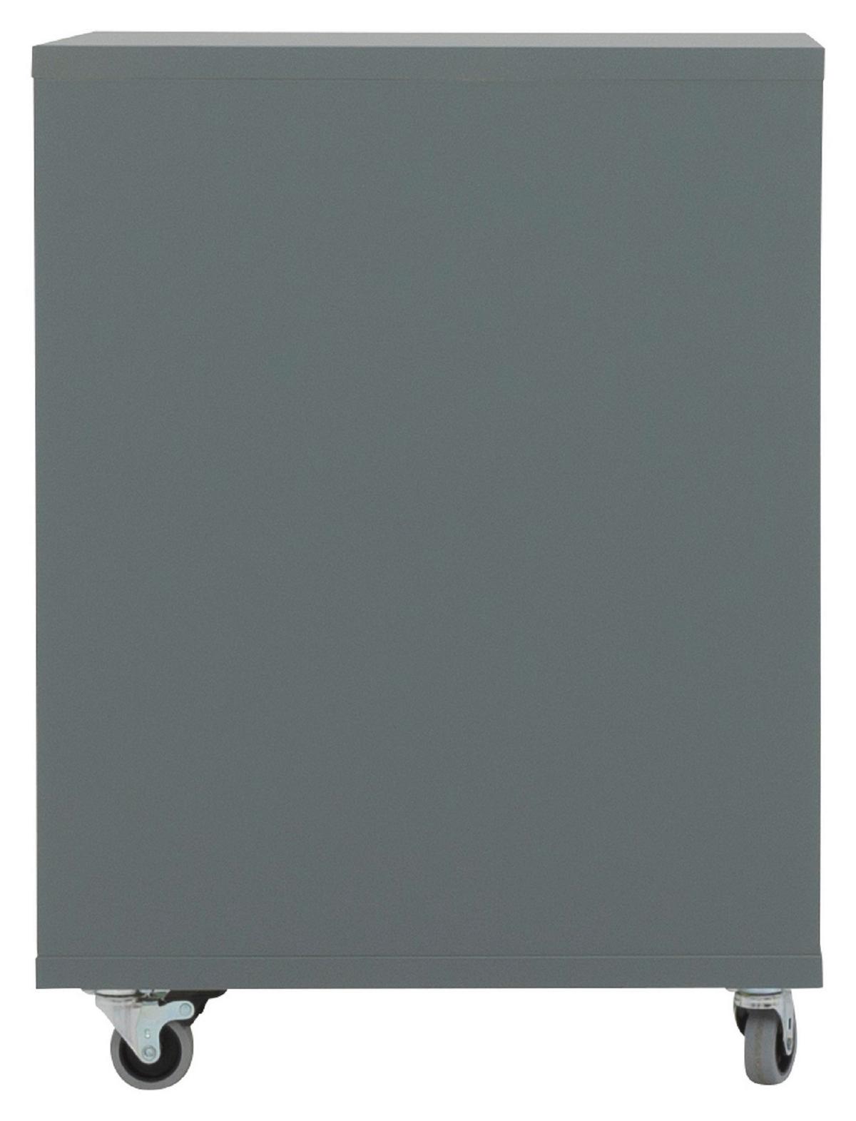KONTENER NA KÓŁKACH LIPP - zielony, Design, materiał drewnopochodny/tworzywo sztuczne (40/60/45cm)