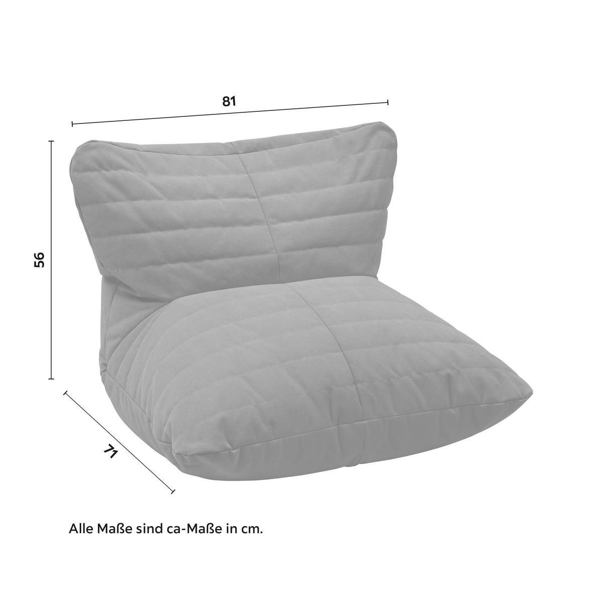 Ülőzsák Marta - sötétszürke, Modern, textil (81/56/71cm) - Bessagi Home