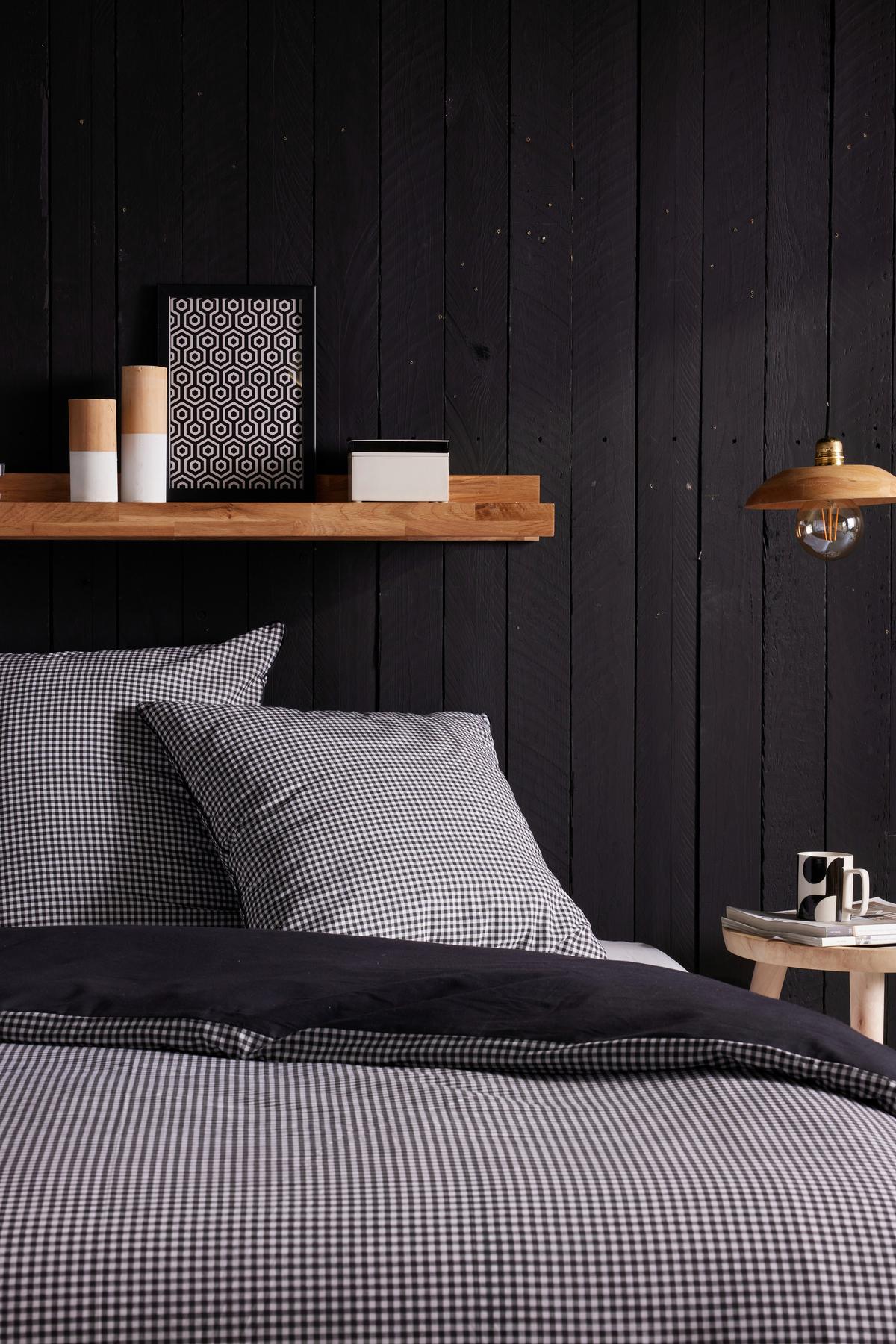 Lenjerie de pat Vicky cca. 200x220/2x50x70cm - negru, textil (200/220cm)