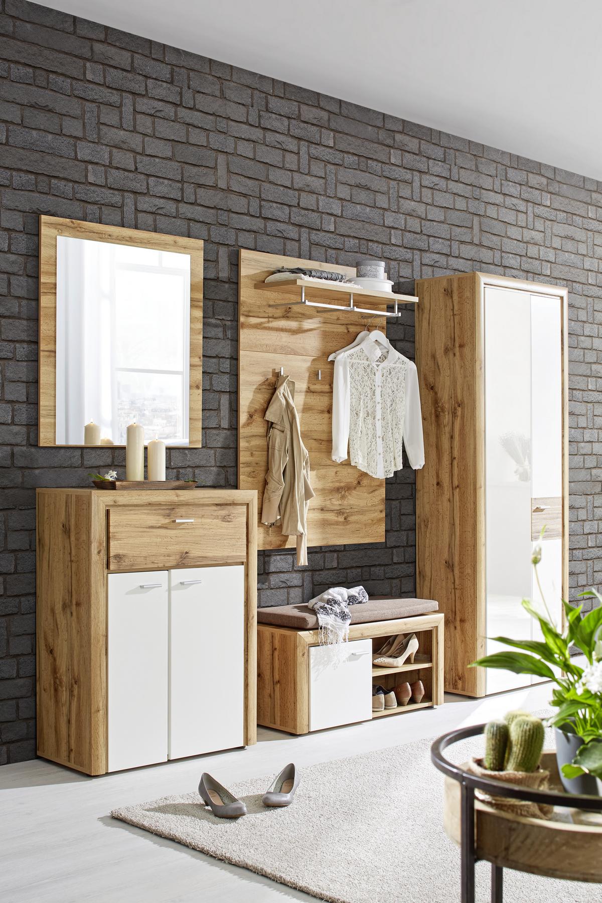 Servirni Voziček Justus - črna/naravne barve, Trendi, kovina/les (40,5/89cm) - Premium Living