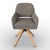STOL MED ARMSTÖD ADRIEN - brun/naturfärgad, Modern, metall/trä (60/88/65cm) - Bessagi Home