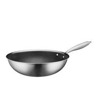 Wok 935598 Wok - Silberfarben/Schwarz, Basics, Metall (30/9cm) - Mäser