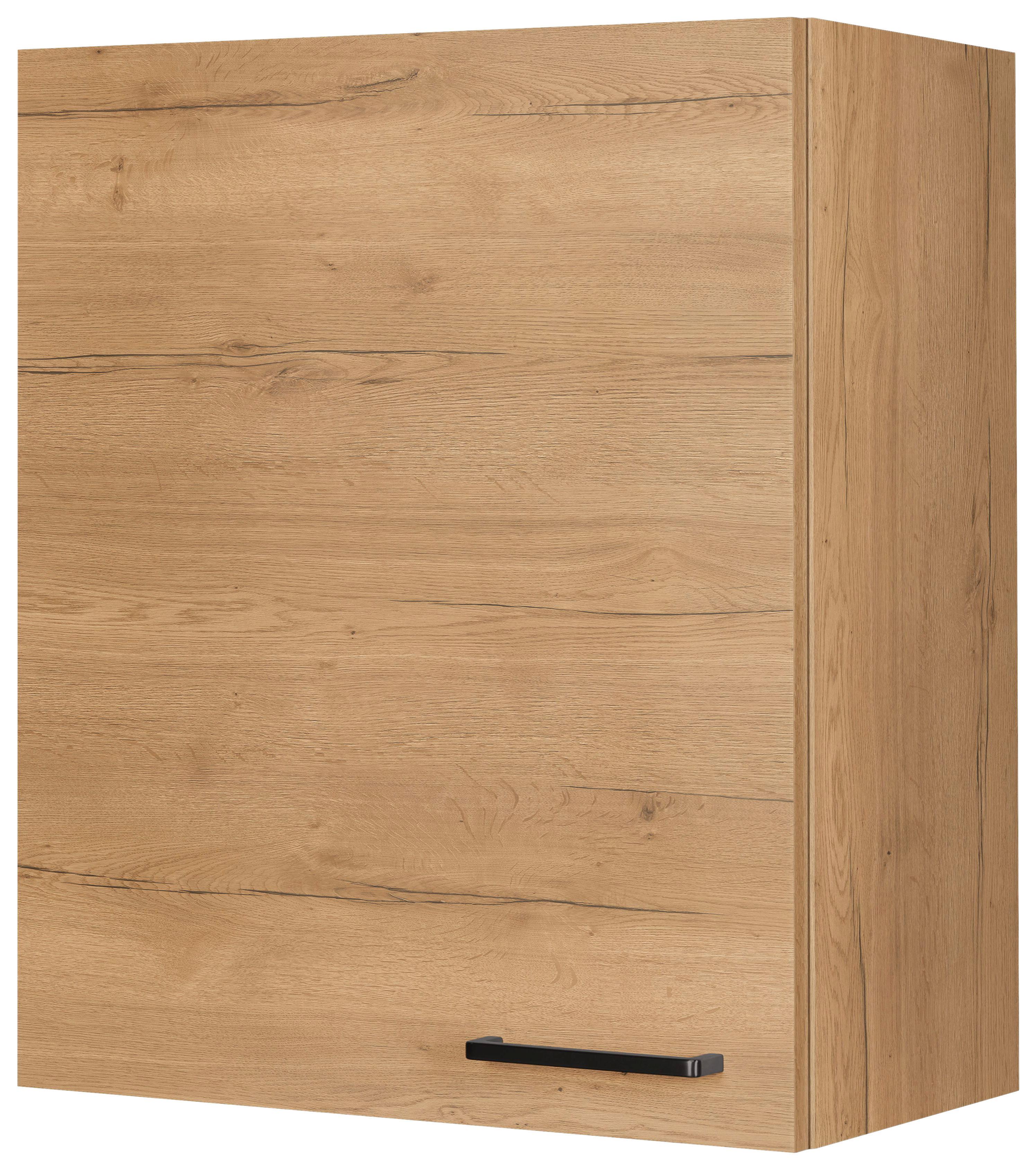 Küchenoberschrank Structura Eiche - Eichefarben/Schwarz, MODERN, Holzwerkstoff/Metall (60/72/35cm) - Nobilia