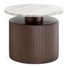 SOFFBORD SOLCO -TREND- - bronsfärgad/naturfärgad, Lifestyle, metall/trämaterial (46/41cm) - Premium Living