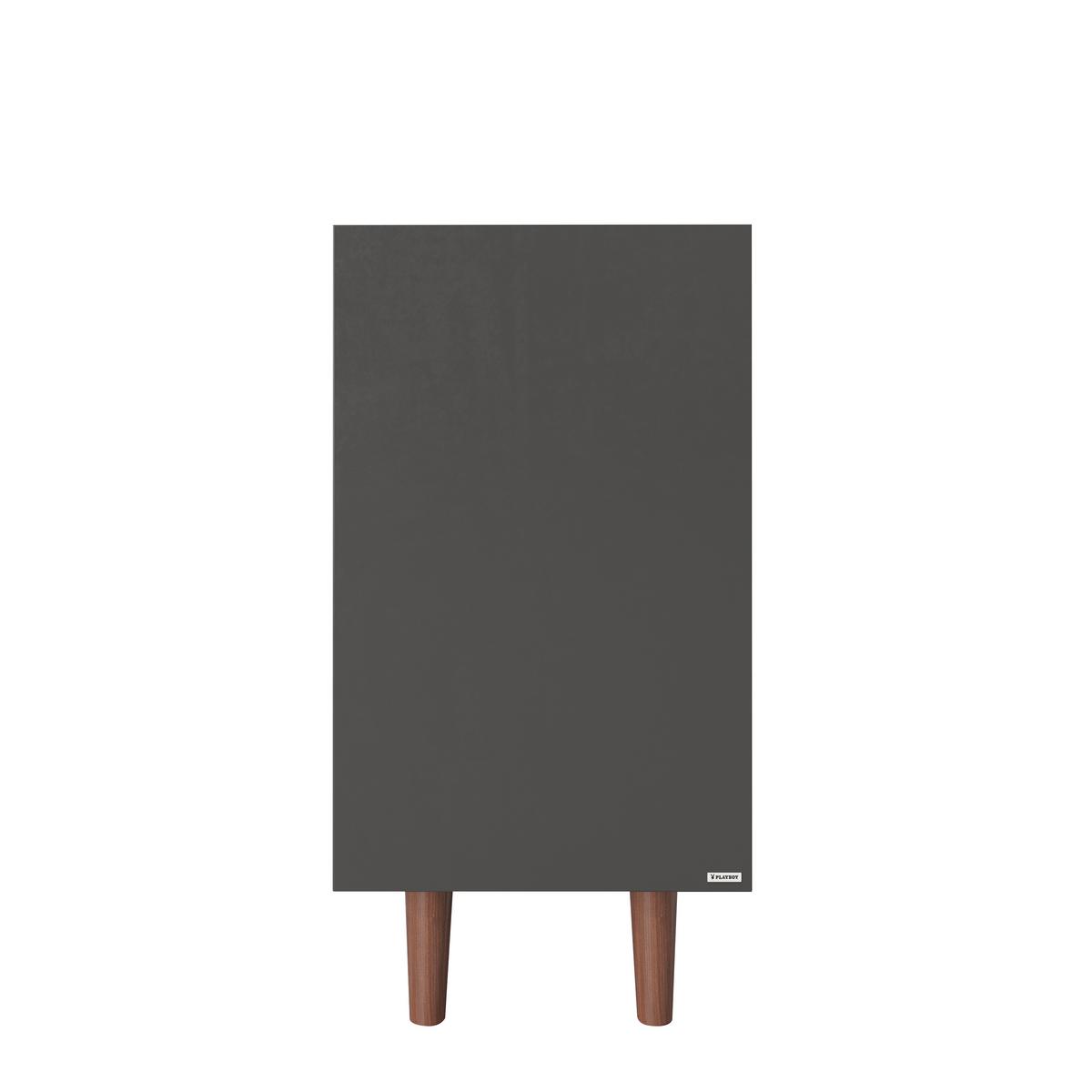 PLAYBOY Kommode Victoria ca. 100x92 cm Walnussf./Grau - Walnussfarben, KONVENTIONELL, Holz/Holzwerkstoff (100/92/42cm) - Playboy