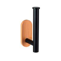 Suport hârtie igienică Orea Bamboo - culoare natur/negru, Modern, lemn/metal (16/4,5/8cm) - Wenko