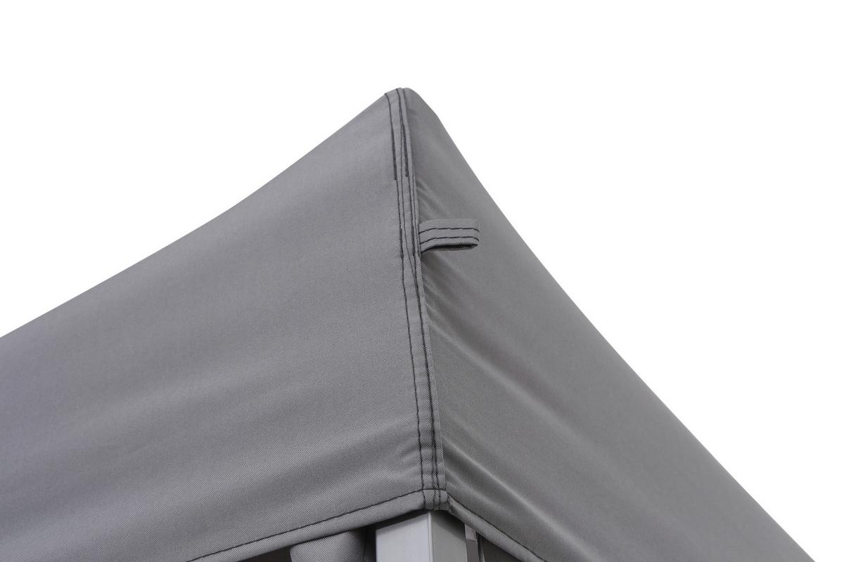 Pavillon 450x300 cm mit Seitenteilen - Grau, KONVENTIONELL, Textil (450/330/300cm) - Siena Garden