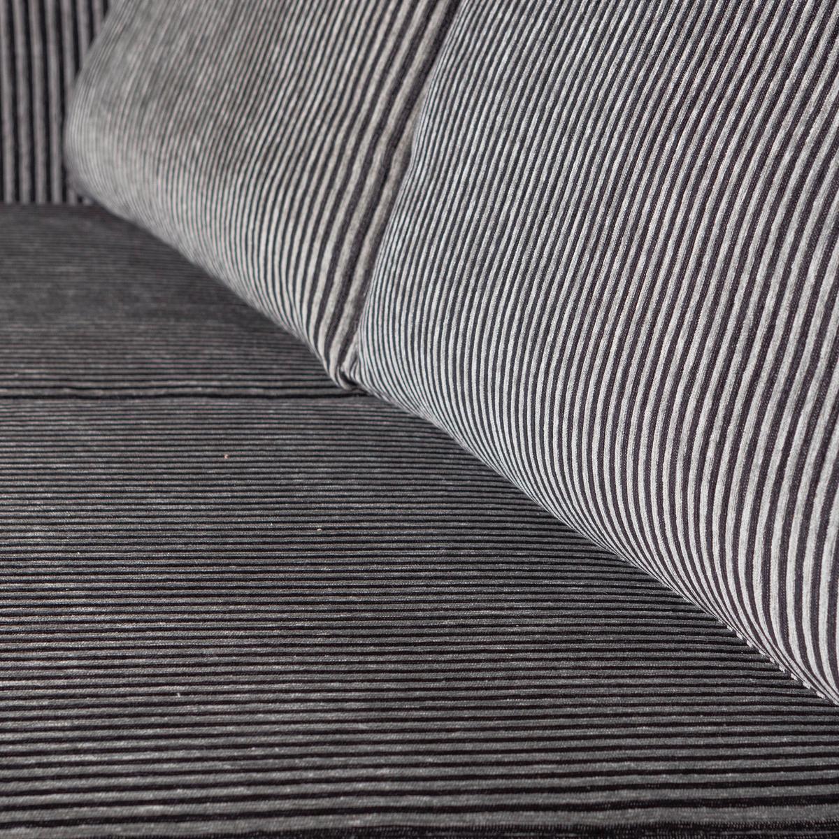 Sofa Rodeo 2,5- Sitzer Rodeo Grau, Schwarz B: 190 cm - Schwarz/Grau, Design, Textil/Metall (190/85/86cm) - Livetastic