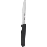 NÓŻ DO BUŁEK 222-820 - kolor srebrny/czarny, Basics, tworzywo sztuczne/metal (22cm) - Justinus