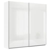 DULAP USI CULISANTE FELDKIRCH - alb/alb lucios intens, Modern, sticlă/material pe bază de lemn (225/229/62cm)