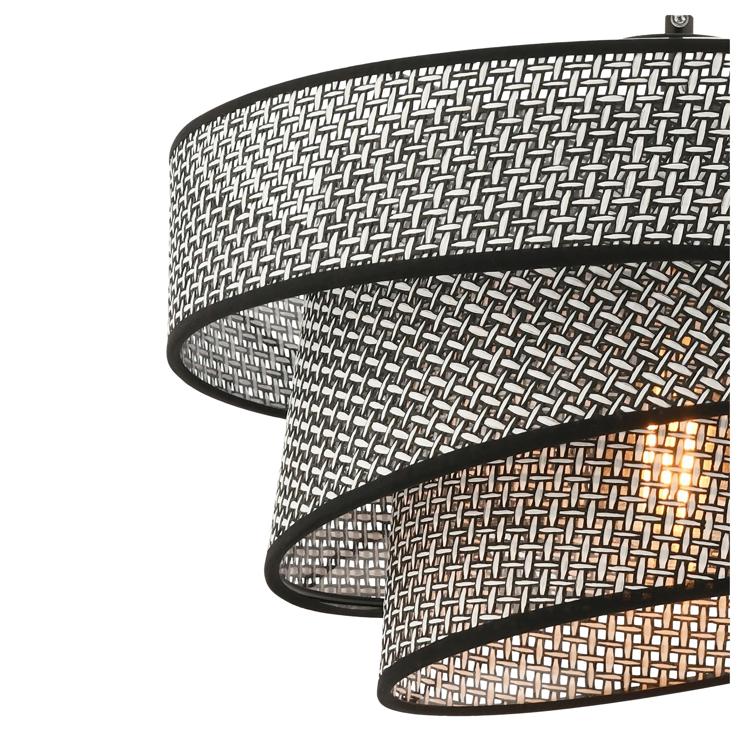 LAMPA WISZĄCA COUPER HAZERAN - GREY, BLACK - czarny/szary, Design, metal/tkanina (40/72cm) - P & B