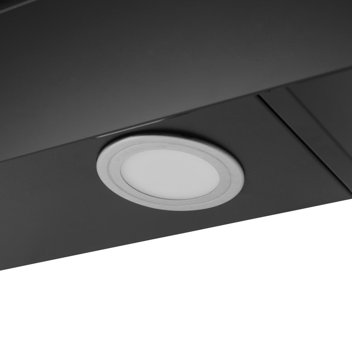 Kuhinjska Napa Svea, 60cm - črna, Trend, kovina/steklo (60/73,9-111,9/34cm) - Respekta