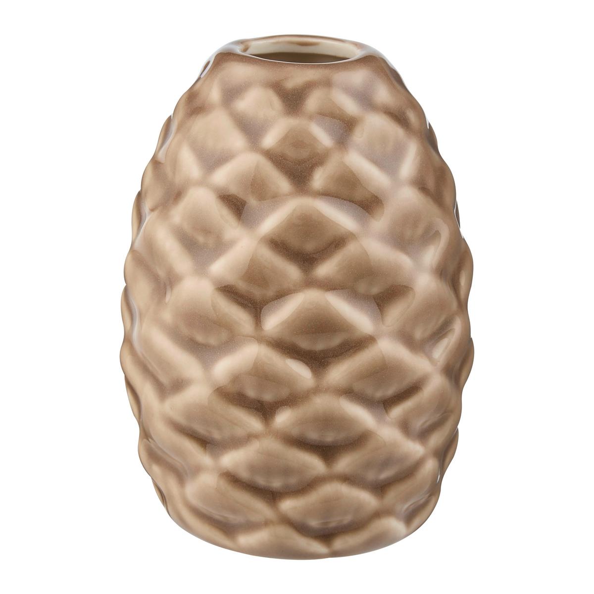 Kerzenhalter Pinecone Braun Ø ca. 7 cm - Braun, KONVENTIONELL, Keramik (7/10cm) - Mömax