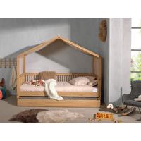 Hausbeett FORREST Naturfarben ca.90x200cm Echtholz, Bettlade - Eichefarben/Naturfarben, MODERN, Holz/Holzwerkstoff (90/200cm) - Vipack