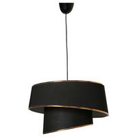 LAMPA WISZĄCA BARETTE - GOLD, BLACK - czarny/kolor złoty, Design, tworzywo sztuczne/metal (32/70cm) - P & B