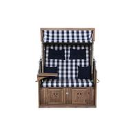 Siena Garden Strandkorb ca.130x80x165cm Blau,Weiß - Blau/Weiß, KONVENTIONELL, Holz/Kunststoff (130/80/165cm) - Siena Garden