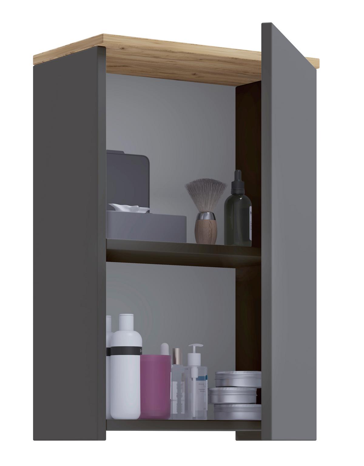 Hängeschrank Cosila - Honigeiche/Anthrazit, Trend, Holzwerkstoff (40/59/22cm) - MID.YOU
