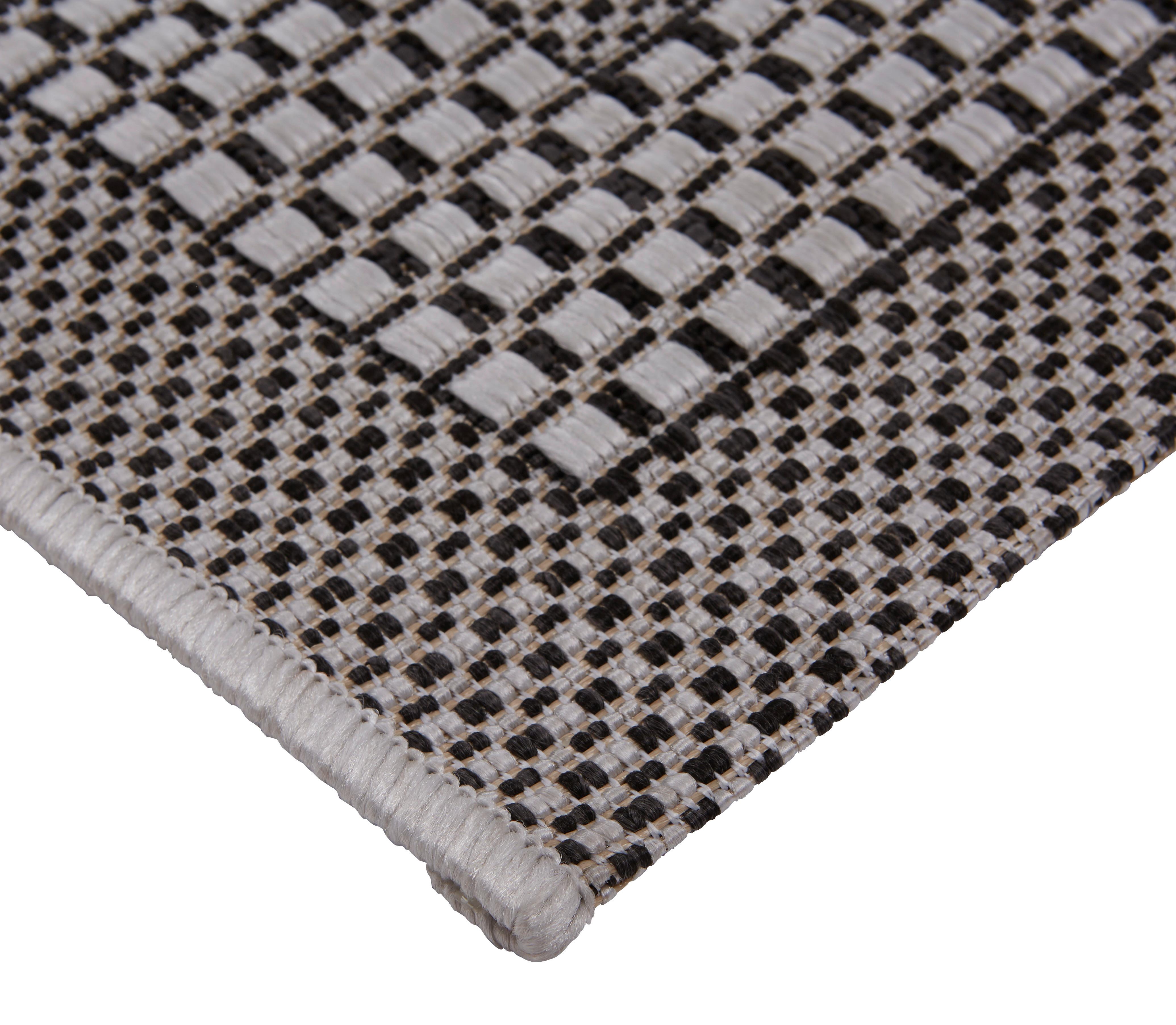 FLATVÄVD MATTA NAOMI 1 -BASED- - antracit, Klassisk, textil (100/150cm) - Based