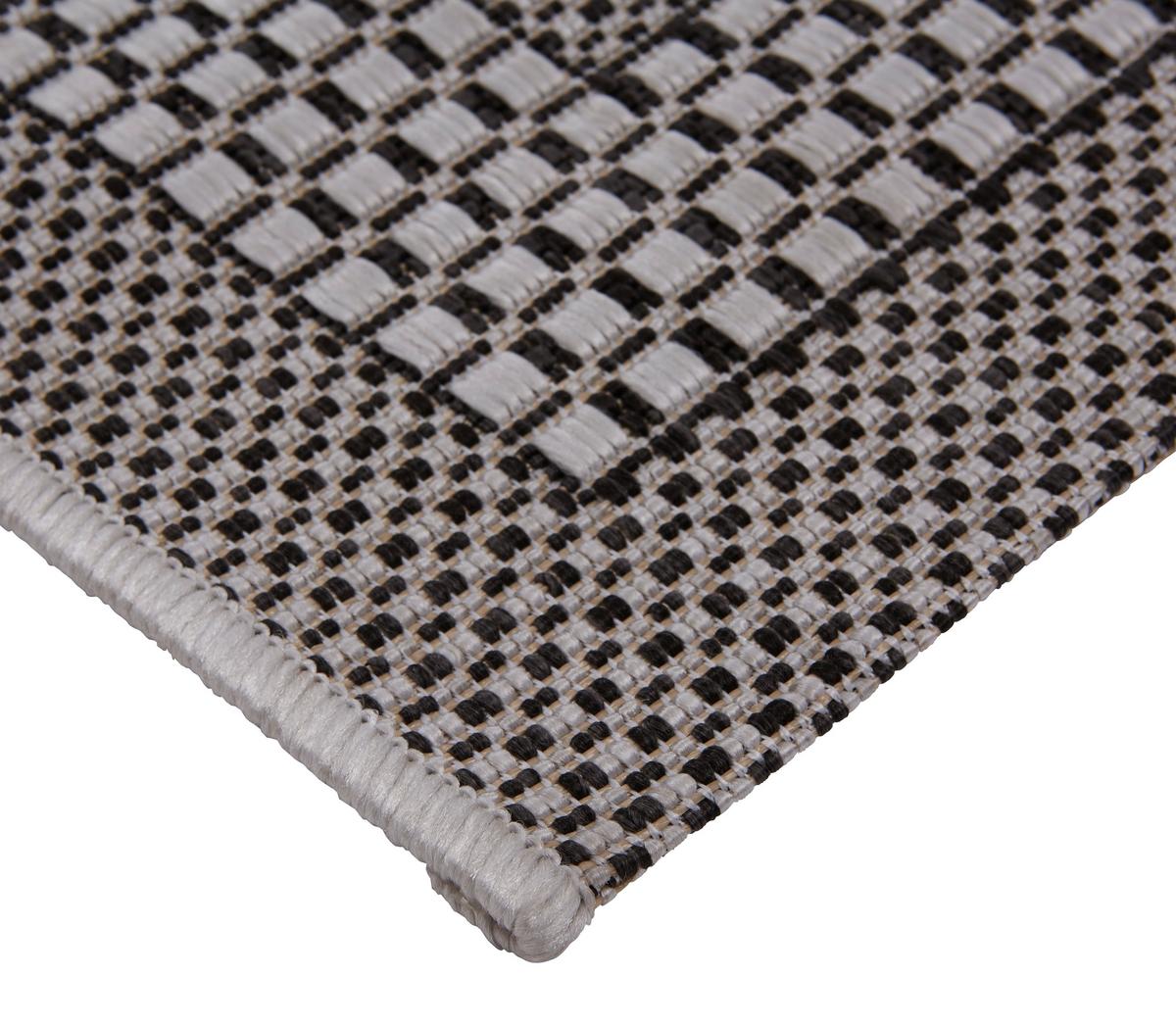 Flachwebteppich Naomi 1 in Anthrazit ca. 100x150cm - Anthrazit, Konventionell, Textil (100/150cm) - Modern Living