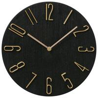 Wanduhr Tempo II Schwarz/Goldfarben - Goldfarben/Schwarz, Basics, Kunststoff (30/3,5cm) - Mömax