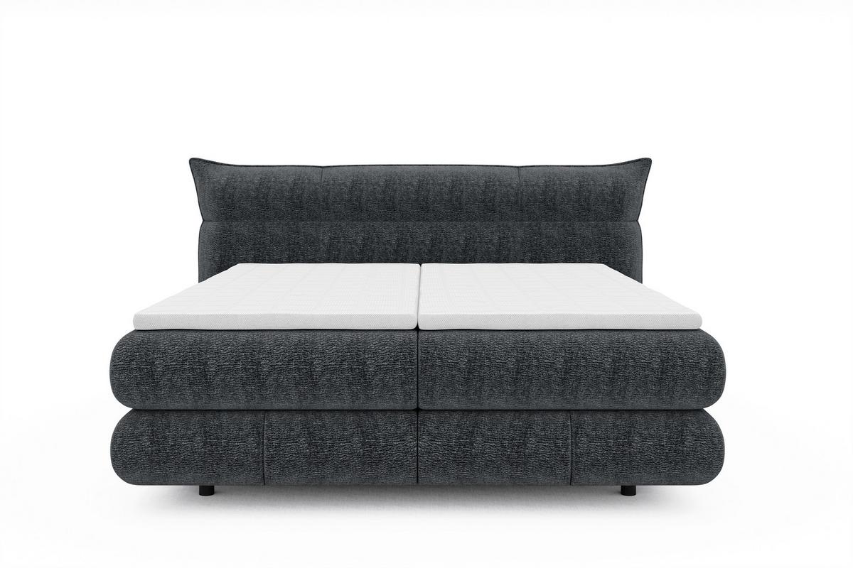 Pat boxpring Auris - grafit, Konventionell, textil (180/200cm) - Premium Living
