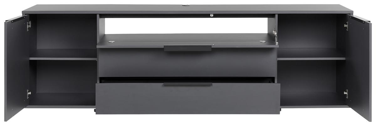 Lowboard in Anthrazit - Anthrazit, Modern (216/67cm) - Premium Living