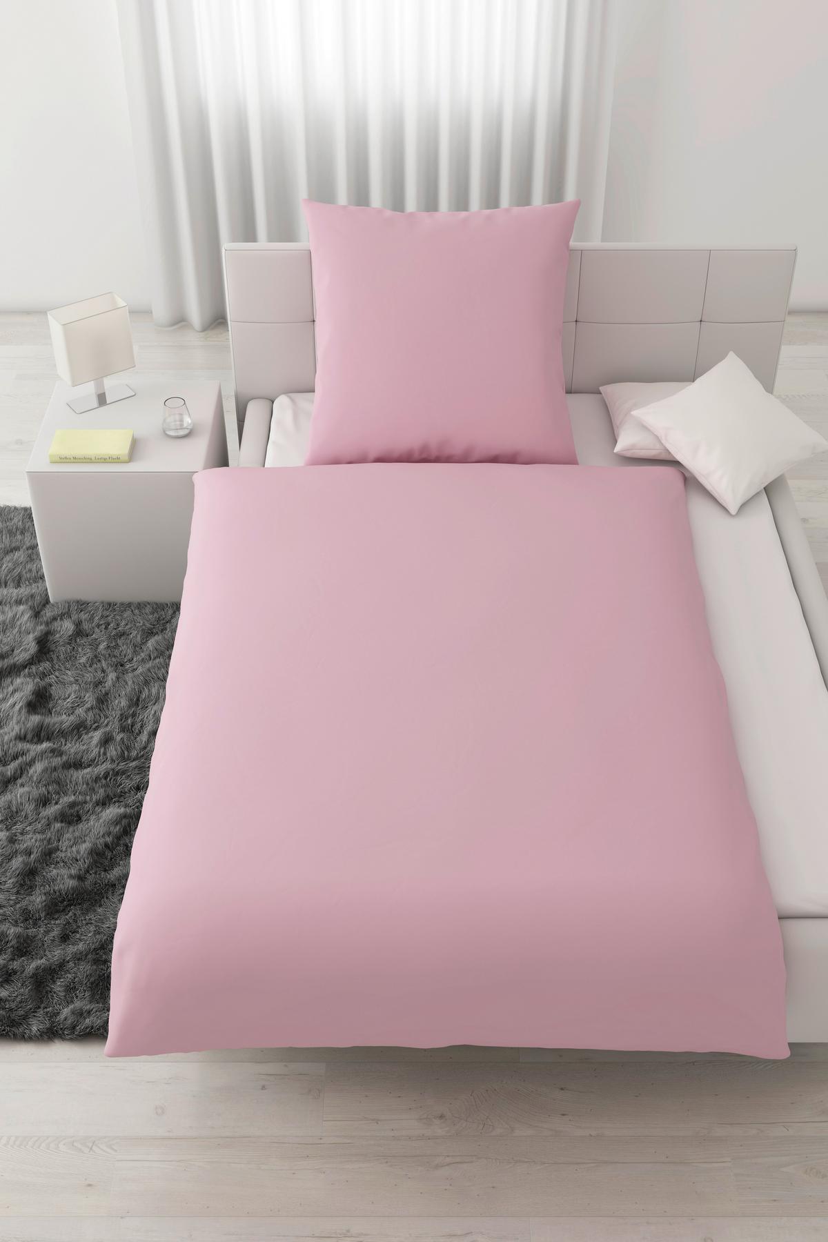 Bettwäsche Iris in Rosa ca. 135x200cm - Rosa, MODERN, Textil (135/200cm) - Modern Living