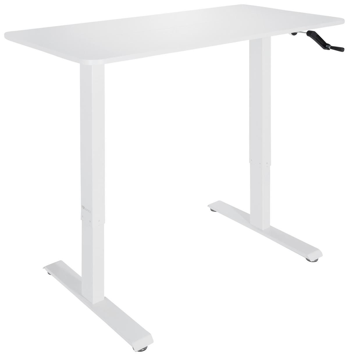 Dvižna Miza Stand Cr, Bela - bela, Moderno, kovina/leseni material (120/74/60cm) - MID.YOU