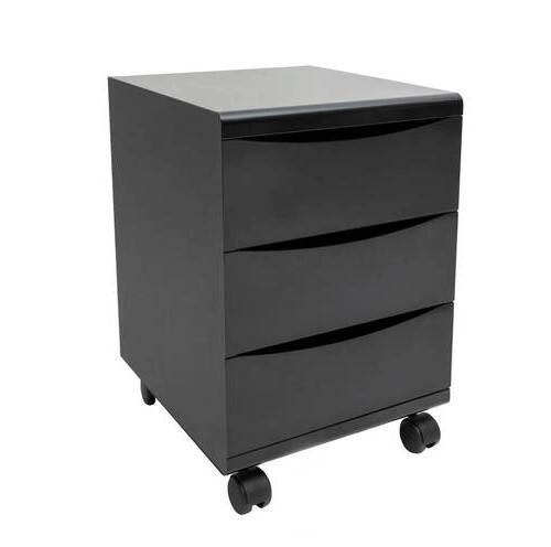 Rollcontainer in Schwarz - Schwarz, Modern, Kunststoff/Metall (40/54/42cm) - Mömax