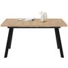 Ausziehtisch in Schwarz/Eiche Artisan - Schwarz/Eiche Artisan, Modern, Holzwerkstoff/Metall (160-210/90/75cm) - Mömax