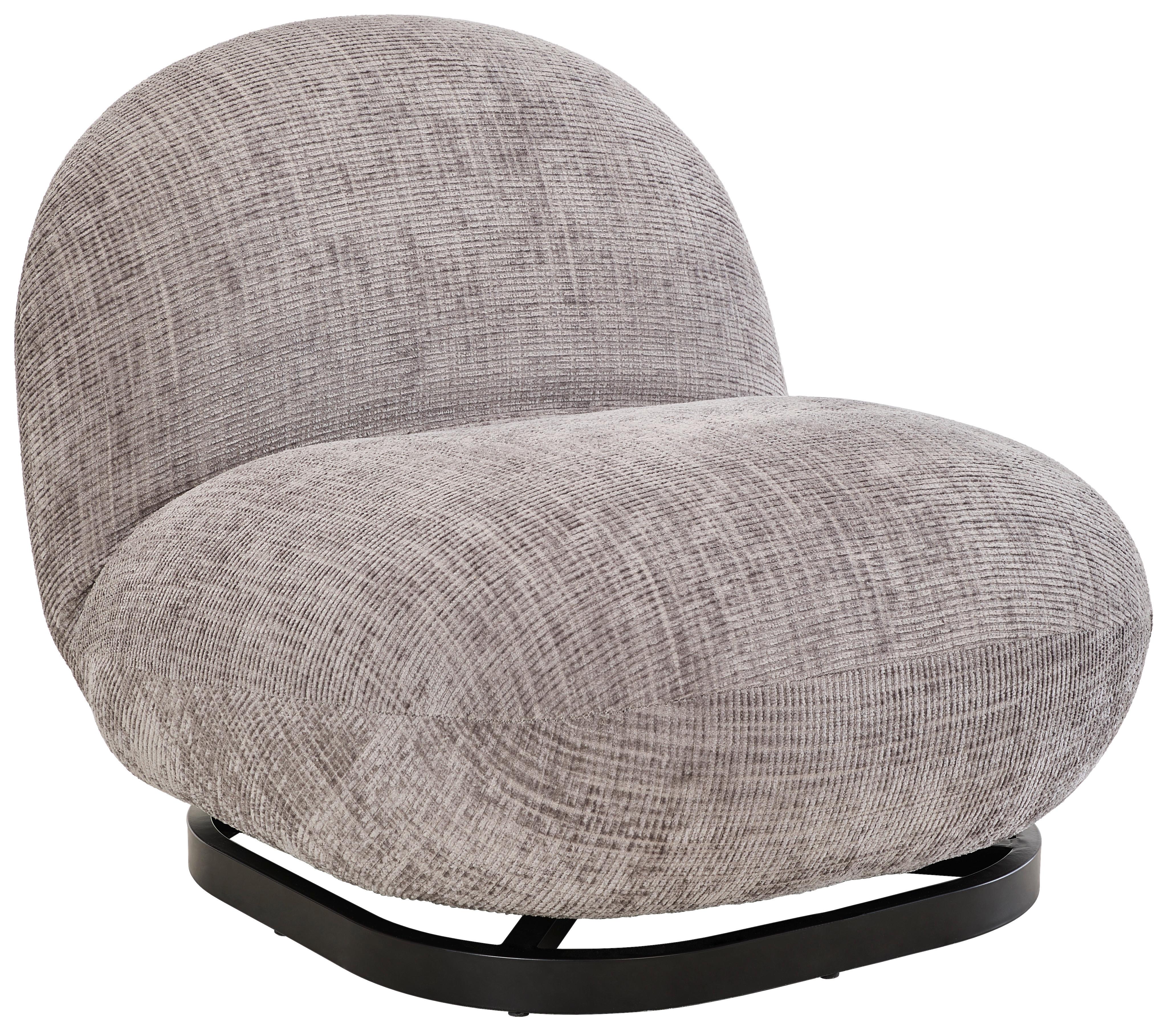 FOTEL KATE - jasnoszary/czarny, Trend, metal/tkanina (75/66/87cm) - P & B