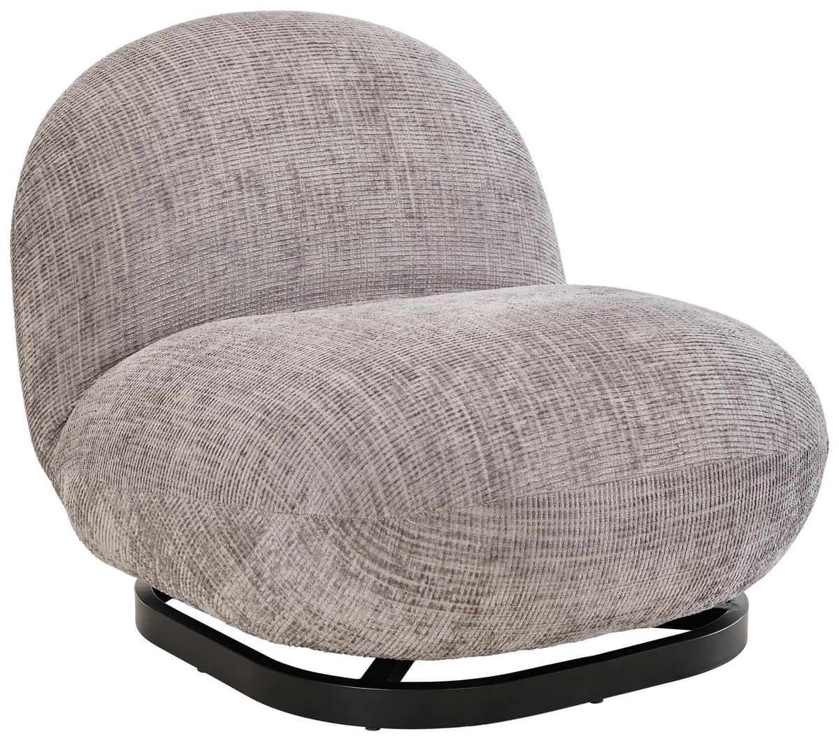 FOTEL KATE - jasnoszary/czarny, Trend, metal/tkanina (75/66/87cm) - P & B