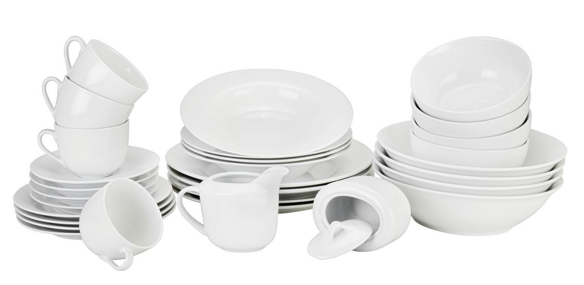 Mélytányér Adria - fehér, Konventionell, kerámia (21,5cm) - Modern Living