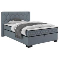 Boxbett Maya D Blau ca. 100x200cm - Blau/Schwarz, KONVENTIONELL, Holz/Holzwerkstoff (100/200cm) - Mömax