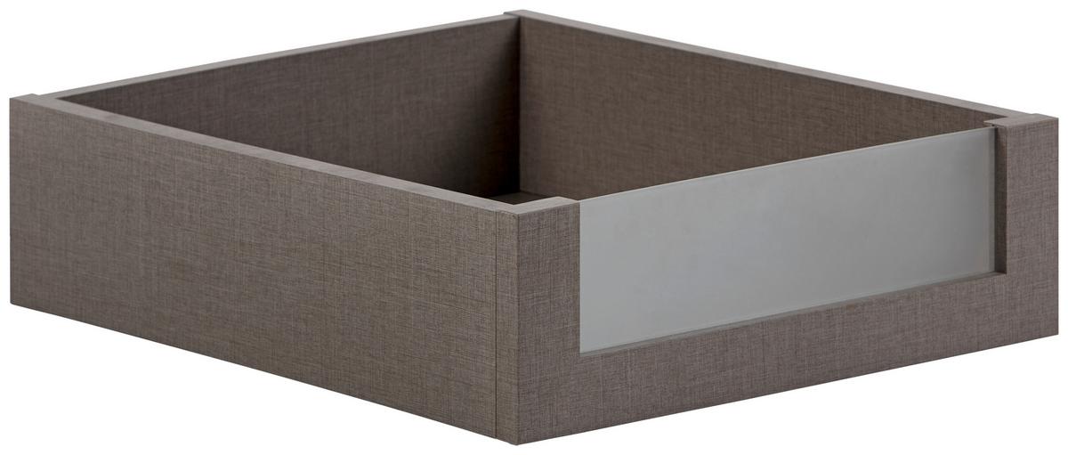 Schublade "UNIT" in Braun - Braun, MODERN, Glas/Holzwerkstoff (37,5/12/45cm) - Based