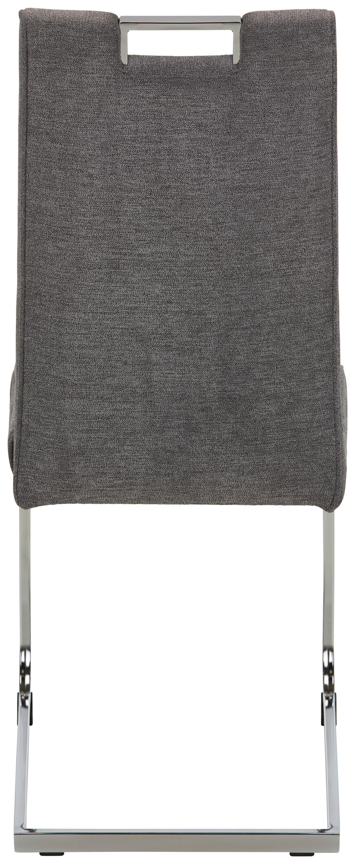 Scaun Katja - culoare crom/gri, Modern, metal/textil (42/98/56cm) - Mömax