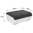Tabure Multi - boje srebra/boje kroma, Modern, tekstil/metal (100/43/80cm) - Modern Living Tabure Multi - boje srebra/boje kroma, Modern, tekstil/metal (100/43/80cm) - Modern Living