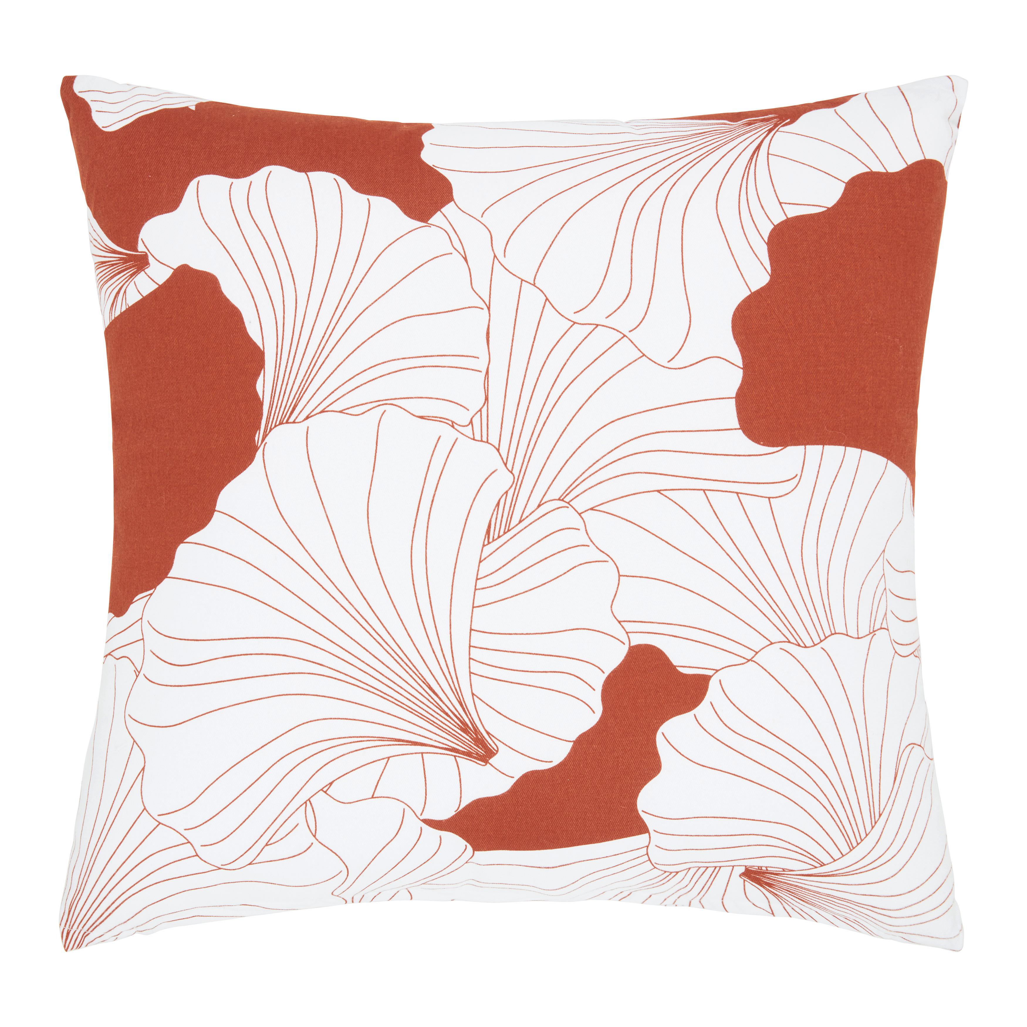 Zierkissen Gingko Dunkelorange ca. 45x45cm - Dunkelorange, MODERN, Textil (45/45cm) - Modern Living
