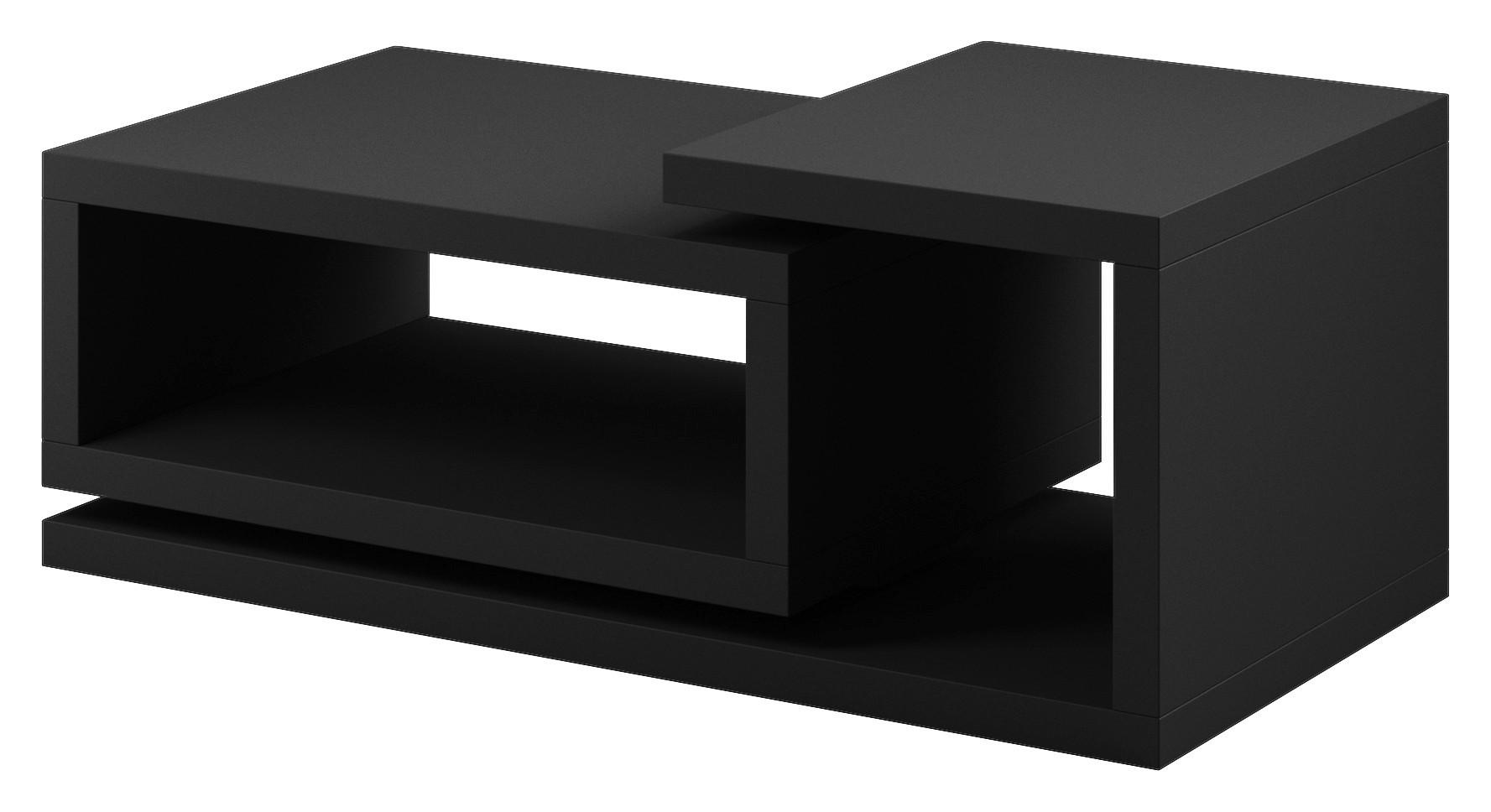 Dohányzóasztal Bota - fekete, Modern, faalapú anyag (120/40/60cm)