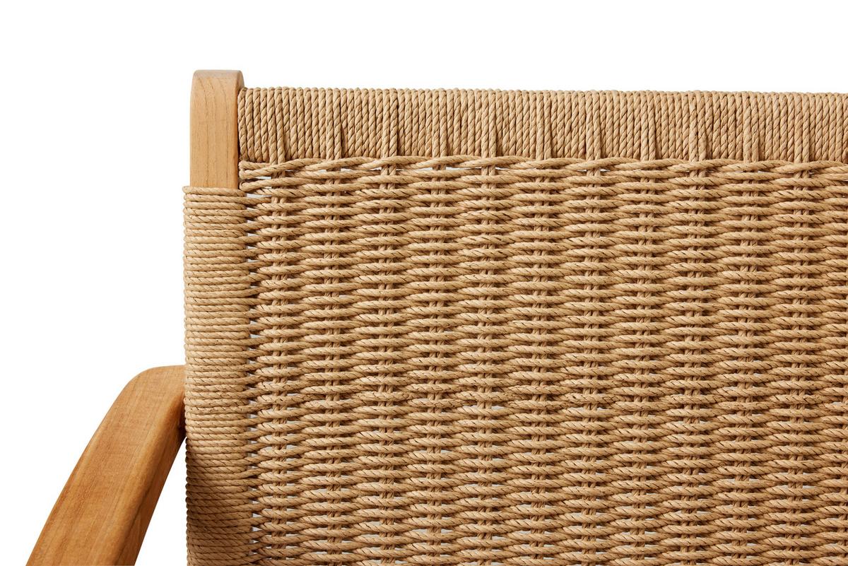 Loungesessel Eya Teak Indoor - Hellbraun/Teakfarben, Natur, Holz/Papier (68/71/72cm) - Gardenson