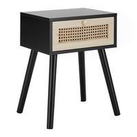 Beistelltisch Denis Hellbraun/ Schwarz MDF - Schwarz/Naturfarben, MODERN, Holz/Holzwerkstoff (40/30/54cm) - Bessagi Home