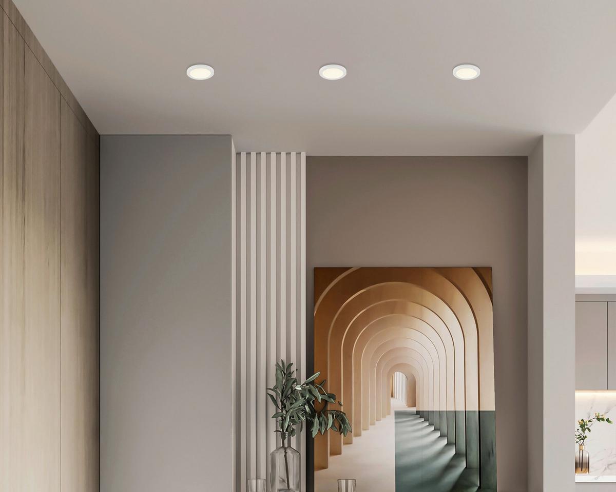 LED Mennyezeti Lámpa Lasse - fehér, Konventionell, műanyag (12,6/1,8cm) - Modern Living