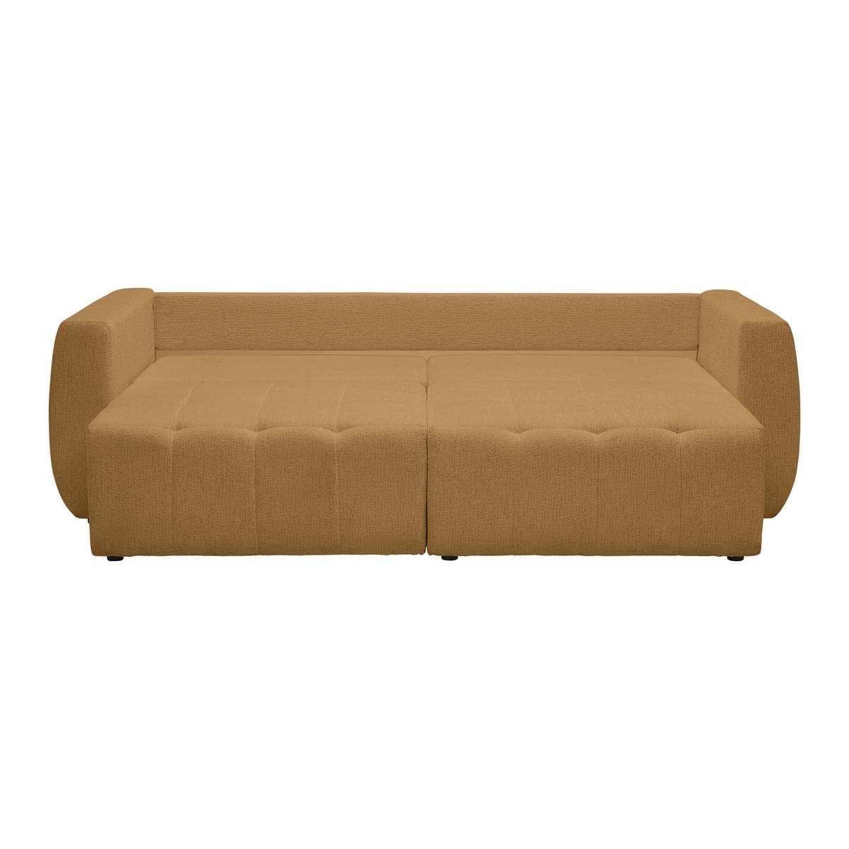 Schlafsofa Bologna Senfgelb - Beige/Senfgelb, Holz/Textil (245/74-90/104cm) - Mömax