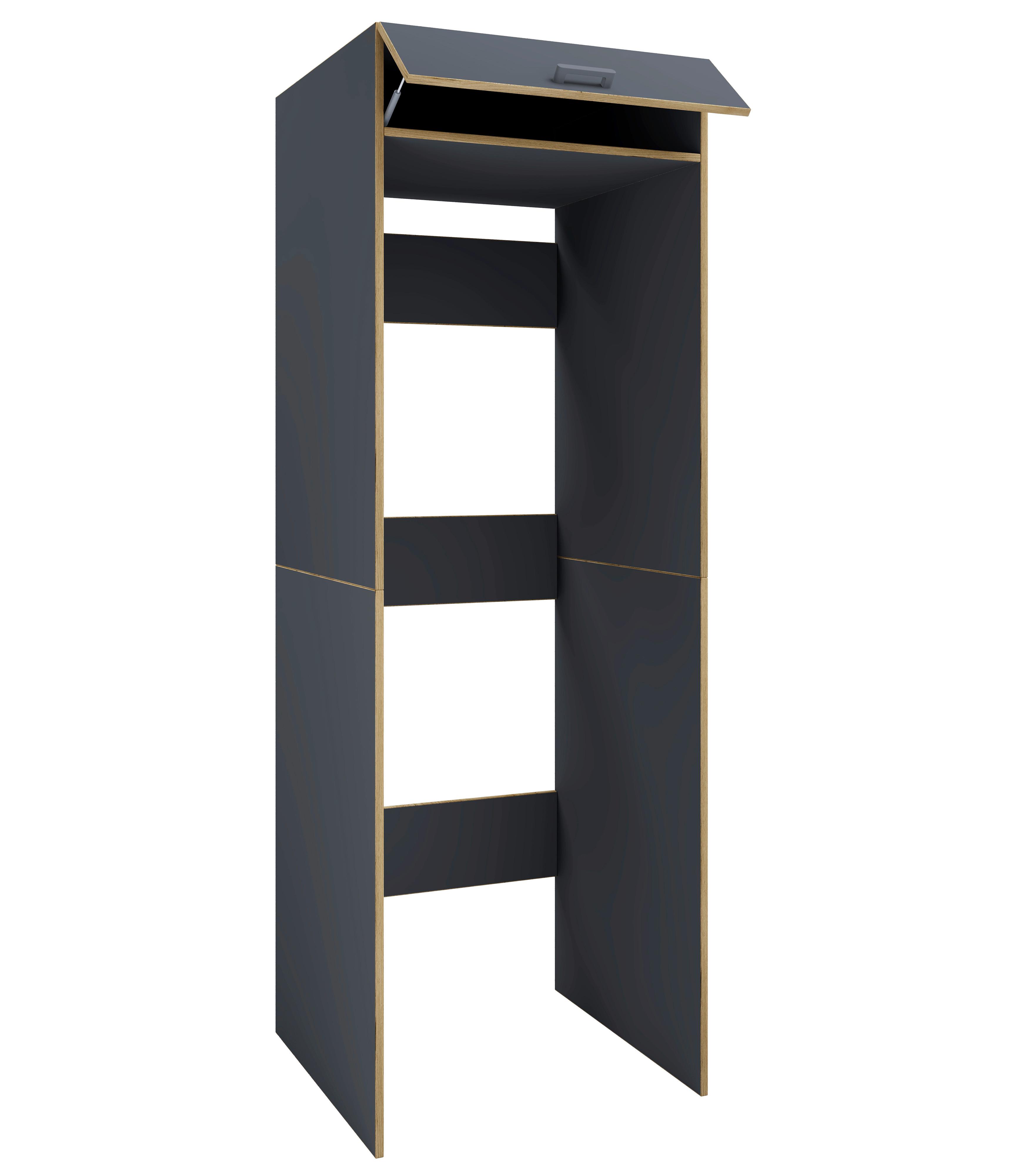 Waschmaschinenschrank Rislo - Honigeiche/Anthrazit, Trend, Holzwerkstoff/Kunststoff (67/200/68cm) - MID.YOU