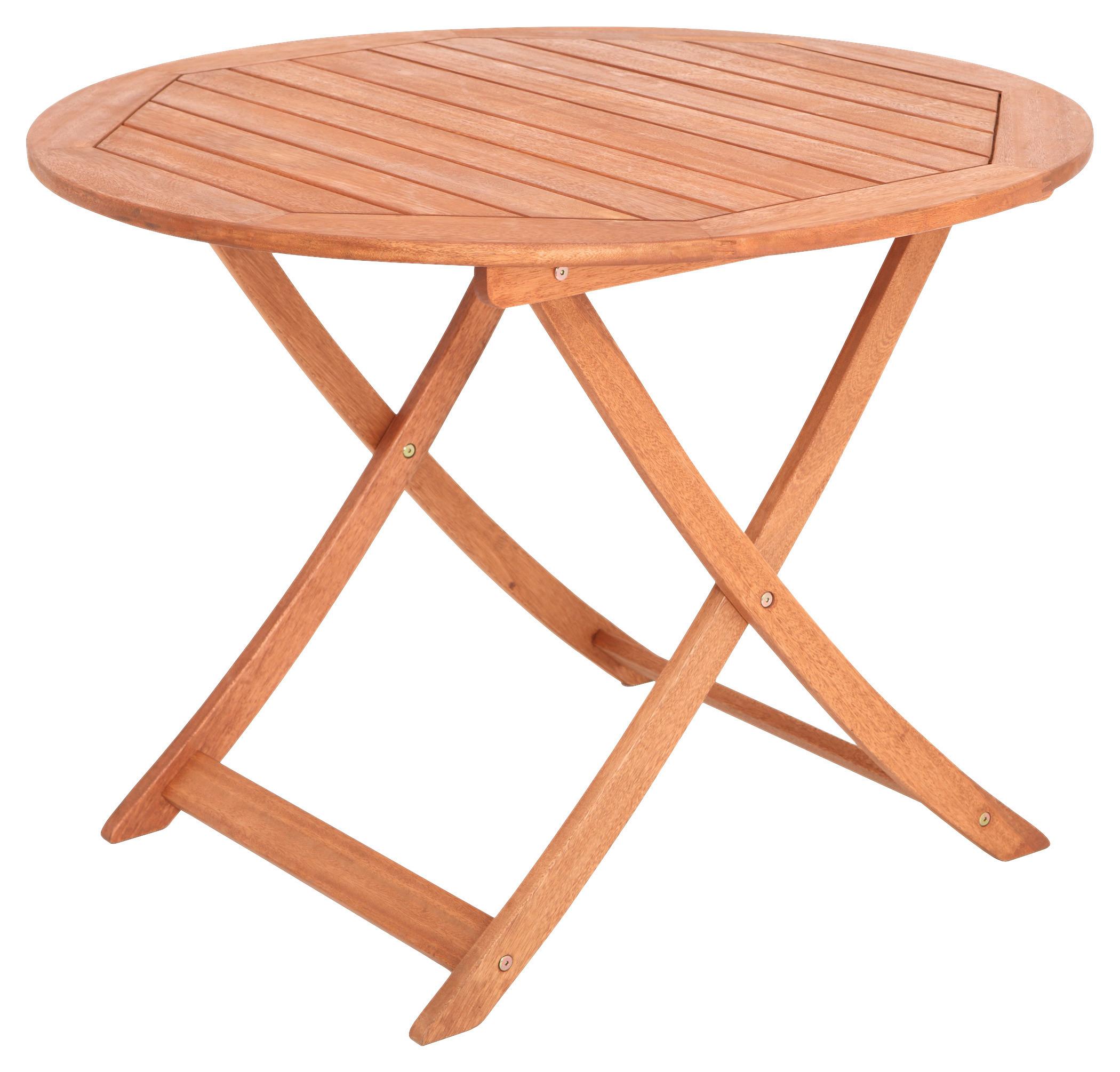 Gartenklapptisch Eukalyptus Naturfarben ca. 100x100x75cm - Naturfarben, KONVENTIONELL, Holz (100/100/75cm) - Gardenson