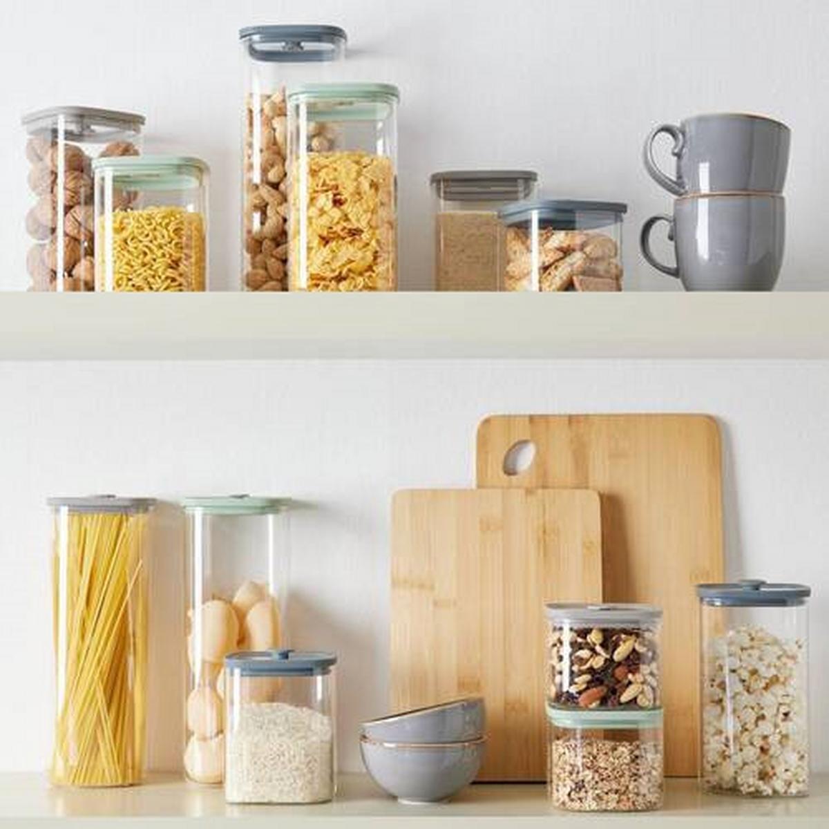 Üveg Ételtároló Fedéllel Selina - bézs/átlátszó, Modern, műanyag/Üveg (10,3/18,8/10,3cm) - Modern Living